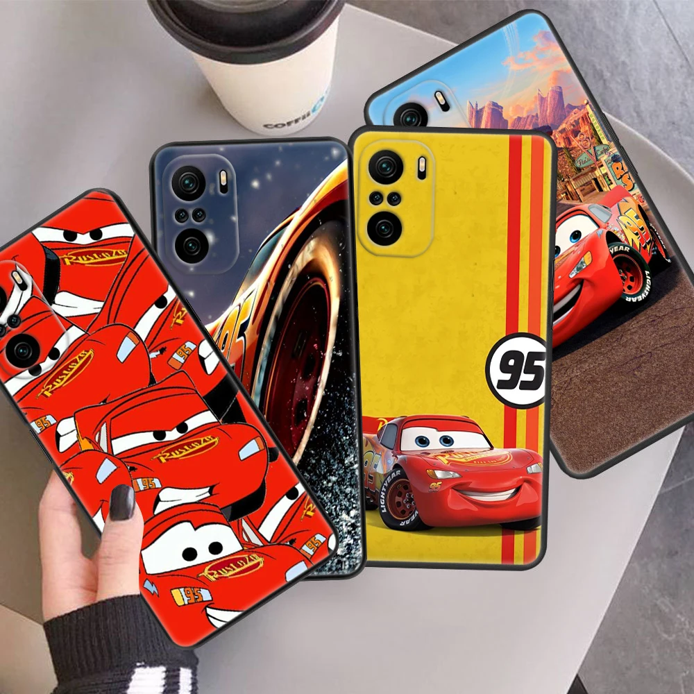 

Disney Lightning McQueen Car For Xiaomi Redmi Note 12 11E 11S 11 11T 10 10S 9 9T 9S 8 8T Pro Plus 5G 7 5 Black Phone Case
