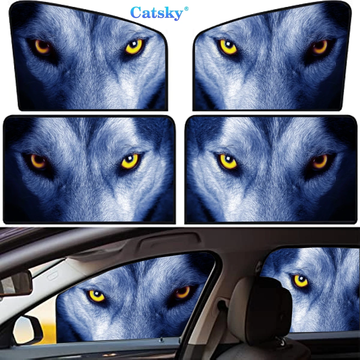 

4 Pieces Privacy Car Window Sun Shades Magnetic Blackout Car Window Covers Car Curtains Car Window Sun Shades Covers Auto