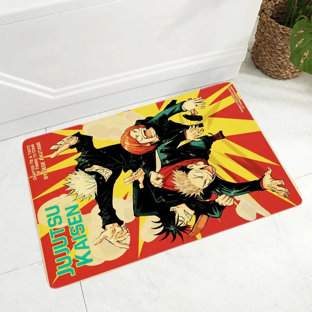 

Mat Bathroom Entrance Carpet Washable Suede Printed Rug Coffee table Jujutsu Kaisen Anime Lounge Rug Area Rugs Room Carpets