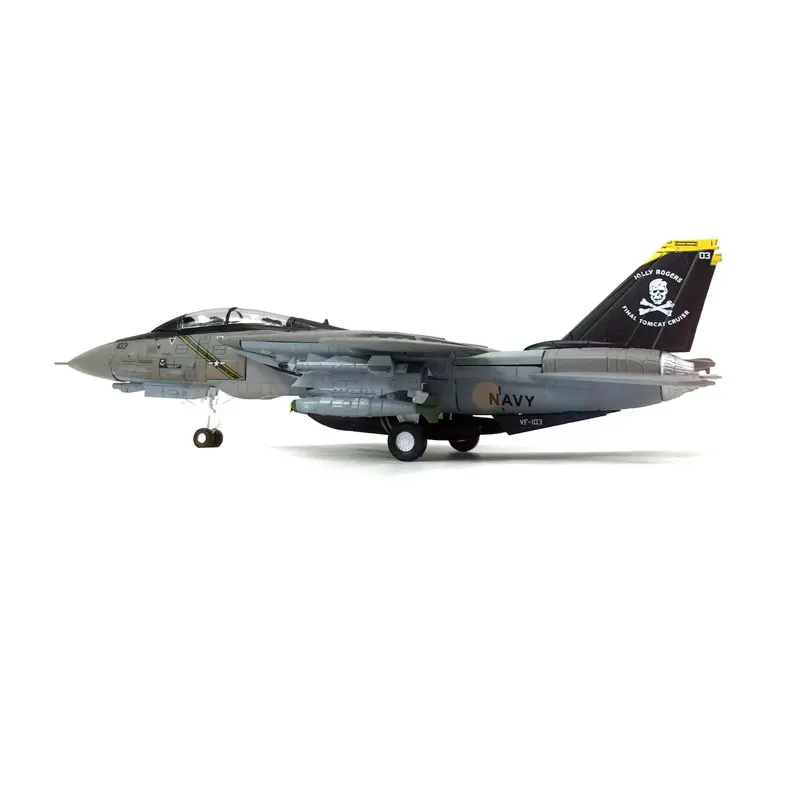 

6pcs/lot Wholesale 1/100 Scale Diecast Plane Model Toys Grumman F-14 "Tomcat" Fighter Die-cast Metal Military Aircraft Toy