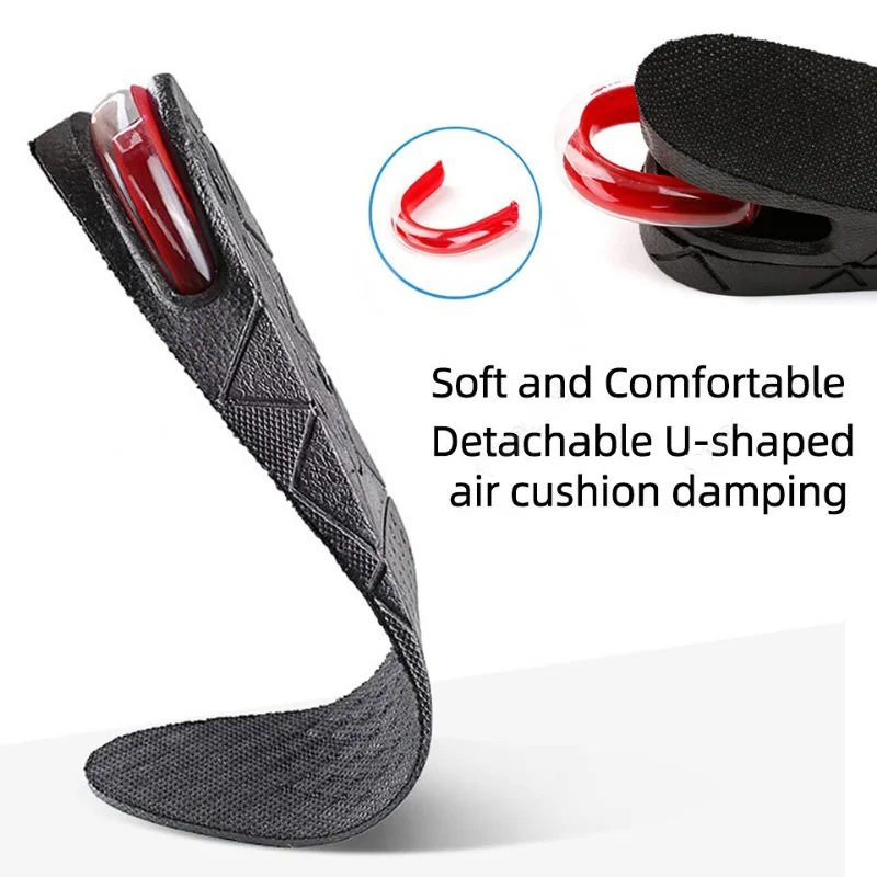 3-7.5cm Invisible Height Increase Insole Cushion Height Adjustable Shoe Heel insoles Insert Taller Support Absorbant Foot Pad