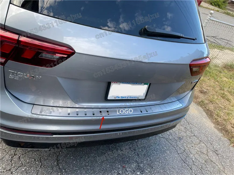 

Автомобильные аксессуары для Volkswagen Tiguan L 2017-2021, пороговое защитное покрытие для багажника из нержавеющей стали, защита от царапин