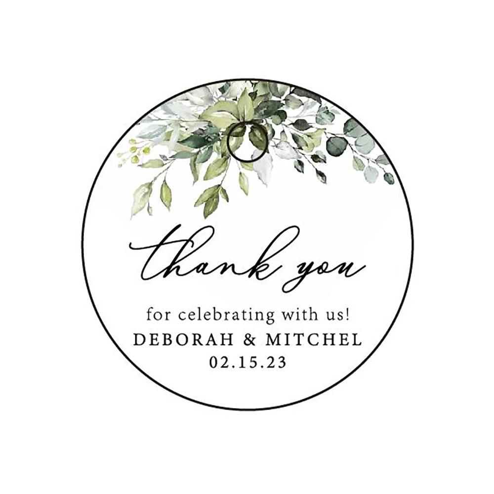 

Персонализированные картонные свадебные бирки