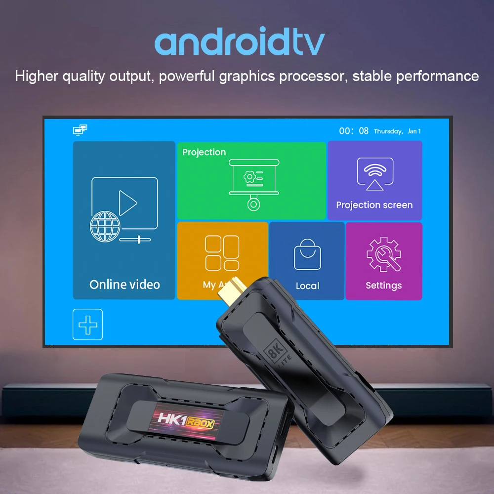 Мини ТВ-приставка Transpeed на базе Android 13 декодирование видео 8K четырехъядерный
