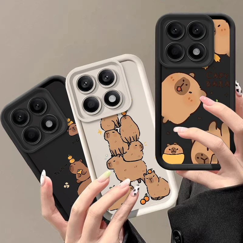 Orange and Puppy For Xiaomi 13T 14T Pro Redmi Note 13 9 10 12 14C K70E 9S Poco F5 5G X5 X6 C65 M6 Soft Silicone Phone Case