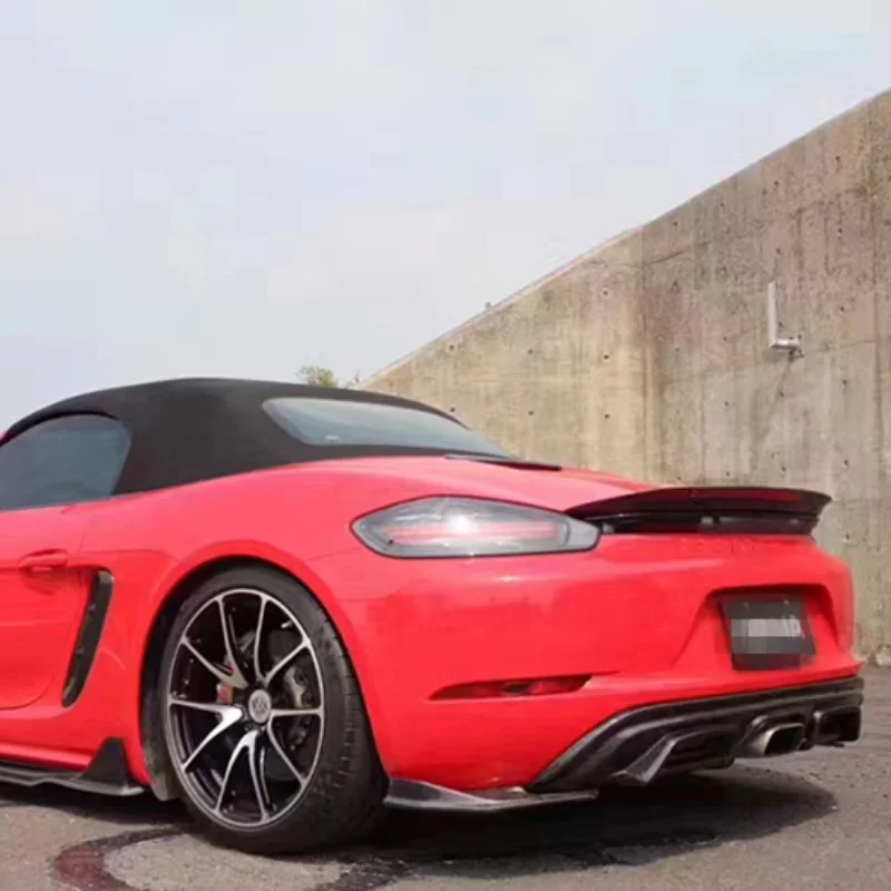 Фото Комплект кузова для 718 Boxster 16-20 лет в стиле ARMA, передний бампер из углеродного волокна, боковые юбки, задний диффузор №3