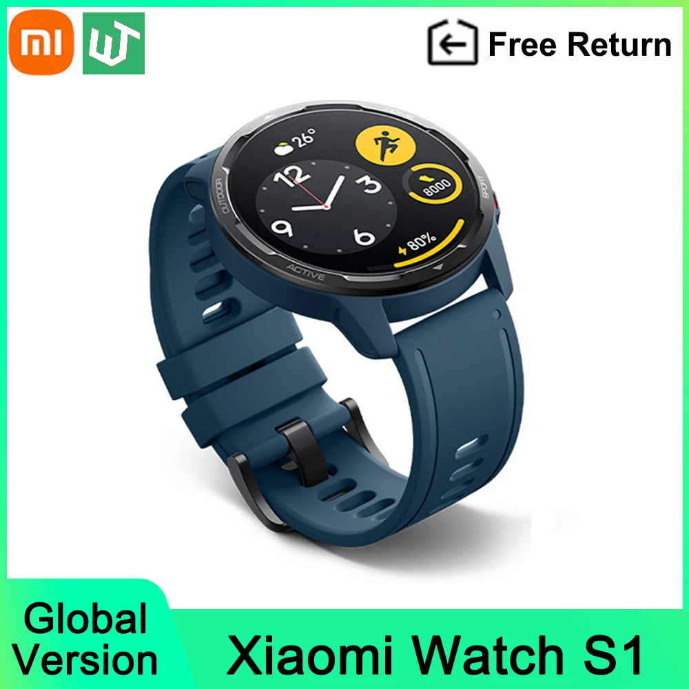 

Global Xiaomi Watch S1 Active Dual-band GPS 1.43" AMOLED Display 5ATM Bluetooth Phone Calls Mi Smartwatch Blood Oxygen