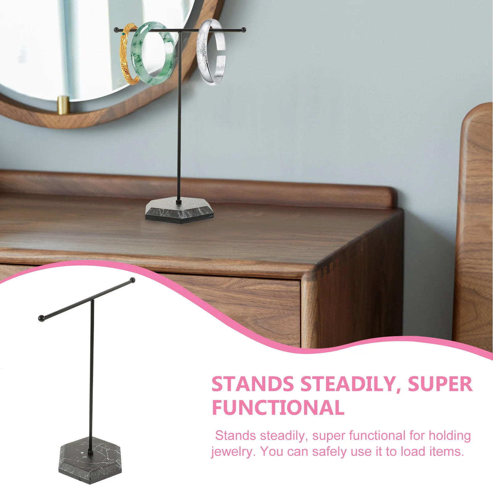 Jewelry Necklace Rack Holder Girls Keychain Display Stand Earring Showing Iron Women Travel