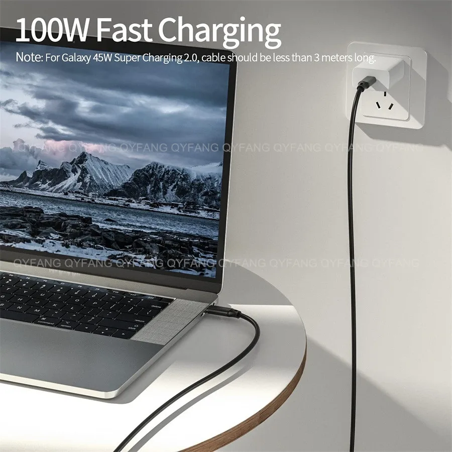 Кабель USB 4 20 Гбит/с 4K 5K 60 Гц USB4 кабель Type C PD 100 Вт сертифицированный для