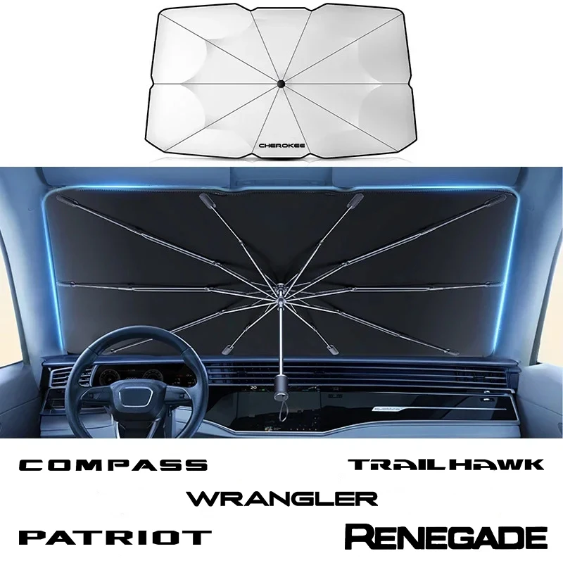 Для Jeep Grand Cherokee Compass Patriot Renegade SRT Trail-Hawk Wrangler солнцезащитный козырек для лобового