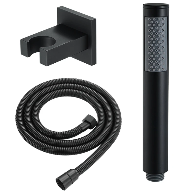 

Круглая ручная насадка для душа из латуни под давлением с шлангом для душа из нержавеющей стали 1,5 м и латунным держателем