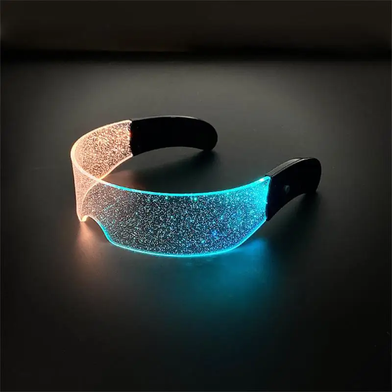 

Party Glasses Futuristic Led Glasses Festival Prop Luminous Eyeglasses Seven Color Light Glasses Adjustable Luminous Glasses