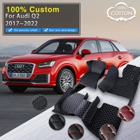 car mats for audi q2 20172022 durable auto floor mat full set anti dirt rug carpet luxury leather car interior accessories 2018