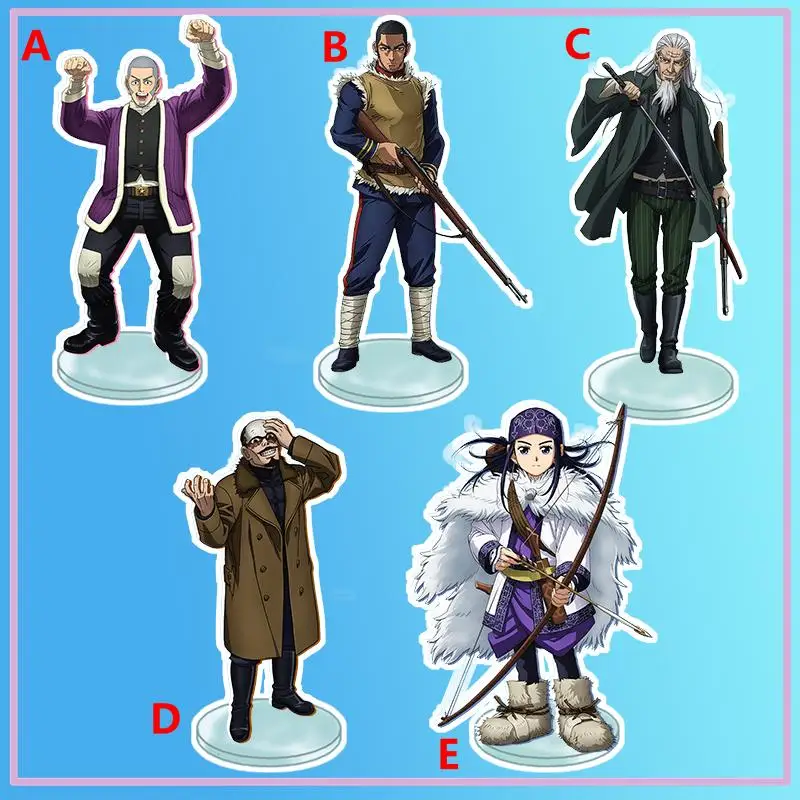 

Anime Stand Golden Kamuy Kochoube Asuko Shiraishi Yoshitake Acrylic Figure Display desktop decoration 15cm
