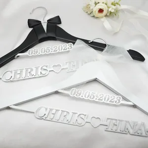 Imported Custom Wedding Hanger Personalized Wedding Dress Hanger Bride and Groom Wedding Hanger Name and Date