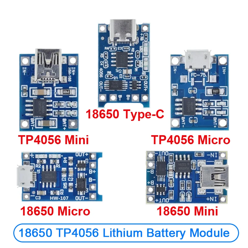 TZT 5 шт. Micro USB В 1A 18650 TP4056 модуль зарядного устройства для литиевой батареи зарядная