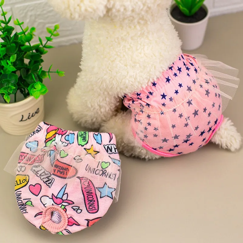 

Washable Dog Diapers For Girl Female Dog Diapers Female Dogs in Heat Period Incontinence or Excitable Urination Pet Underwear