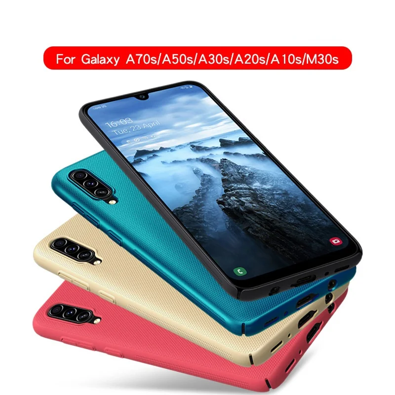 

Case For Samsung Galaxy A70s A50S A30S A10S A20S M30S Case Nillkin Frosted Shield Hard PC Phone Housing Protection Back Cover