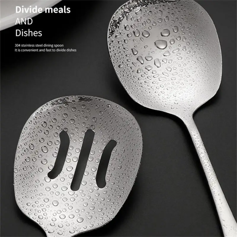 Большая ложка из нержавеющей стали столовые приборы для кухни риса пельменей