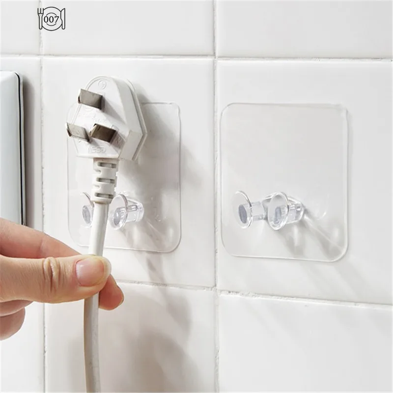 Настенный крючок для хранения 1/2/4 шт. без отверстий держатель розетки питания