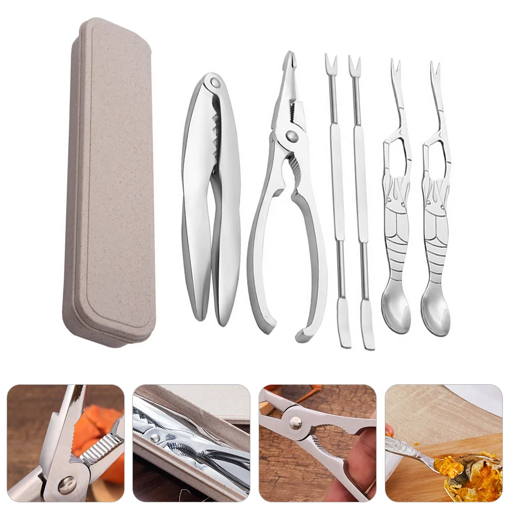 

Crab Lobster Seafoodleg Set Tools Tool Utensilsforks Scissors Plier Shellers Picks Sheller Shrimp Fork Kit Eating Opener