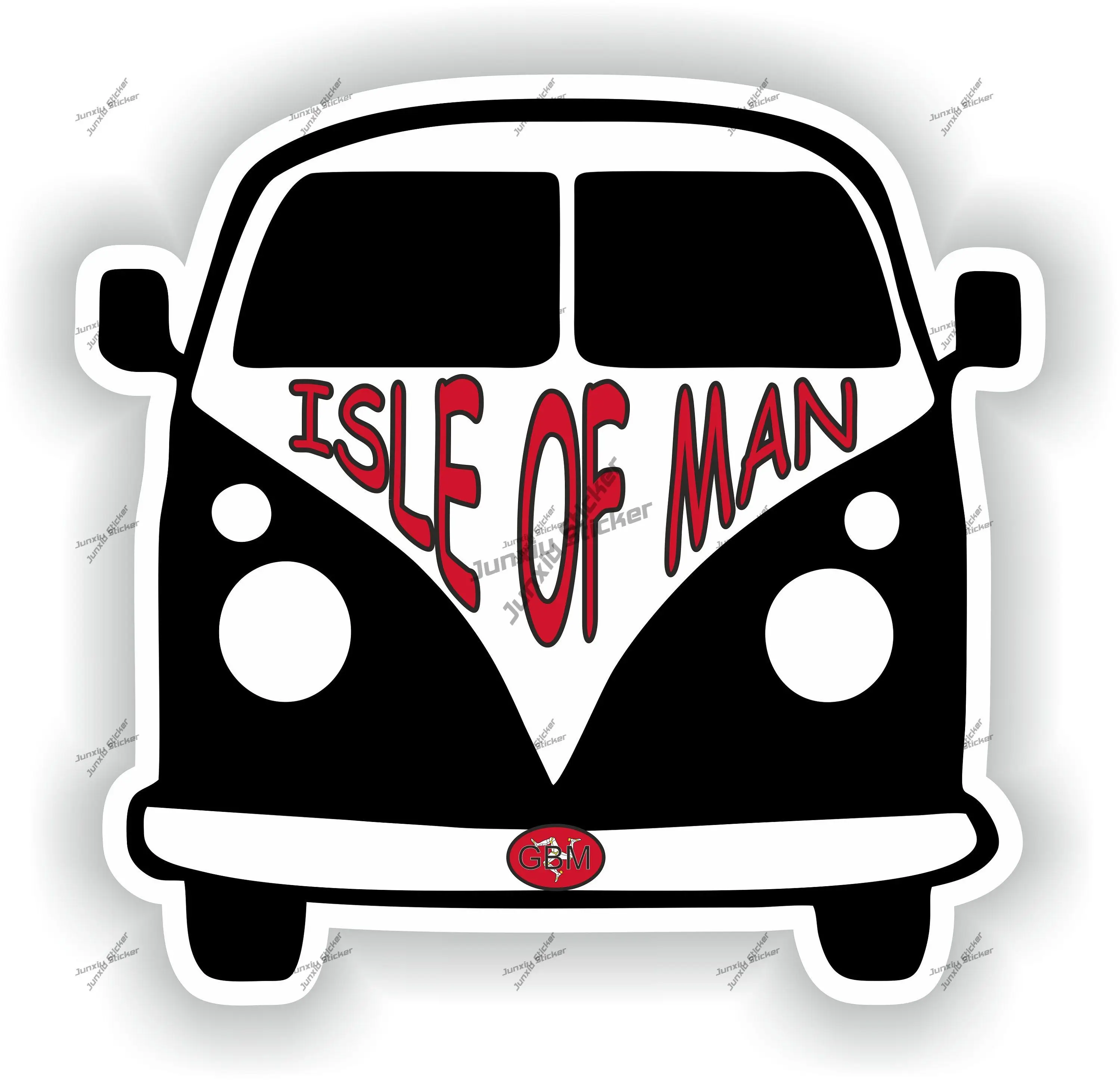 Isle of Man Naklejka Van Outline Flaga Samochód Ciężarówka Mobilny Dom Caravane Laptop Lodówka Gitara Kask Motocyklowy