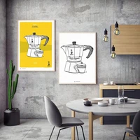 vintage coffee poster restaurant abstract art print canvas painting vintage food wall pictures living room home decor