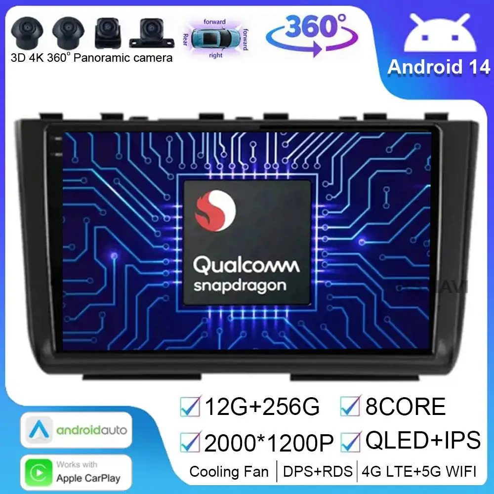 Автомагнитола на Android 14 для Hyundai Creta 2 IX25 2020 2021 с мультимедийной навигацией радио