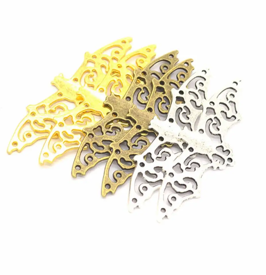 

40pcs Charms Halloween Fly Bat 53x16mm Antique Silver Color Pendants DIY Crafts Making Findings Handmade Tibetan Jewelry F0396