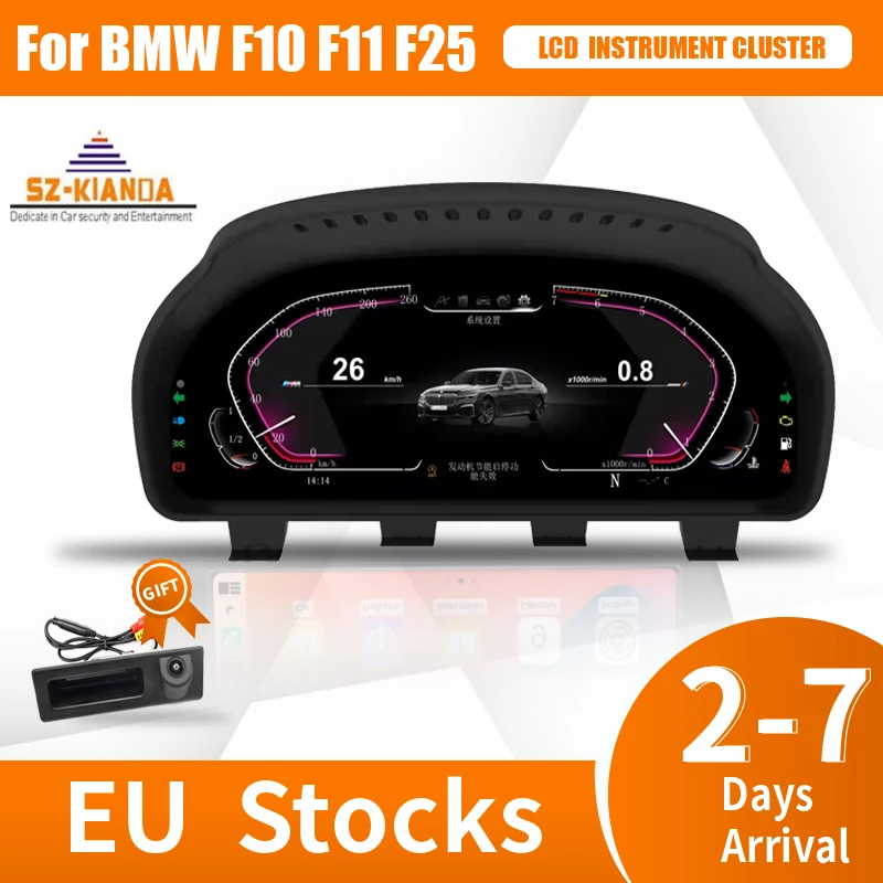 

2022 Latest 12.3" Car LCD Digital Dashboard Panel Instrument Cluster Cock Speedometer for BMW 5 Series F10 F11 F12 F18 F07 F25