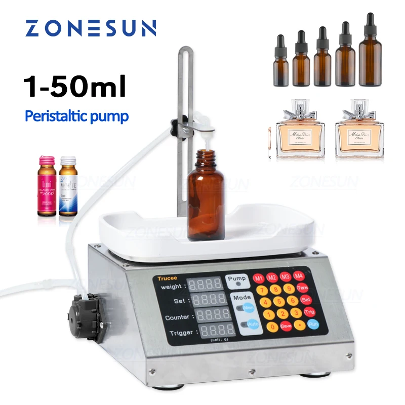 ZONESUN машина для взвешивания жидкости малая полуавтоматическая наполнения
