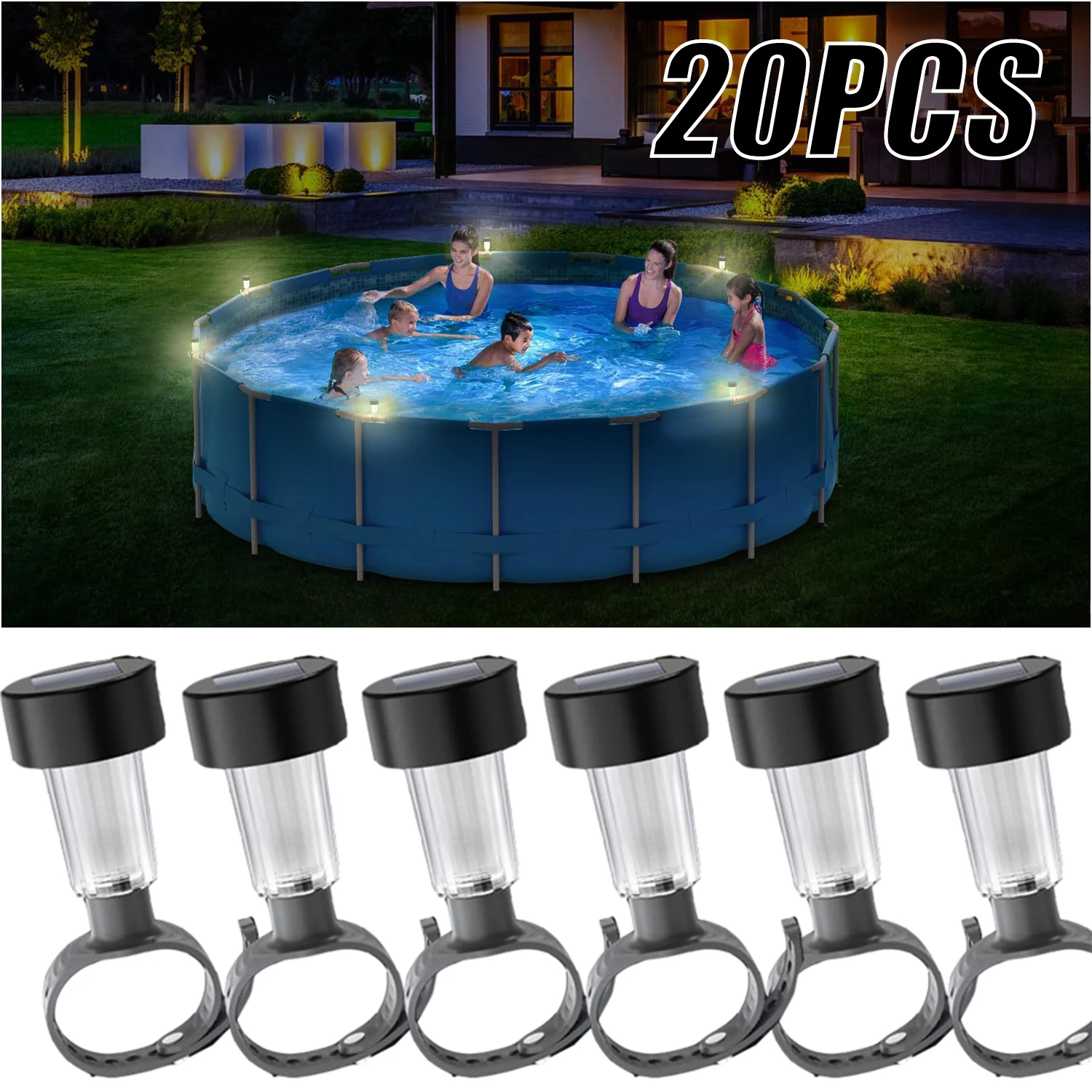 20 шт. водонепроницаемые фонари для бассейна 10