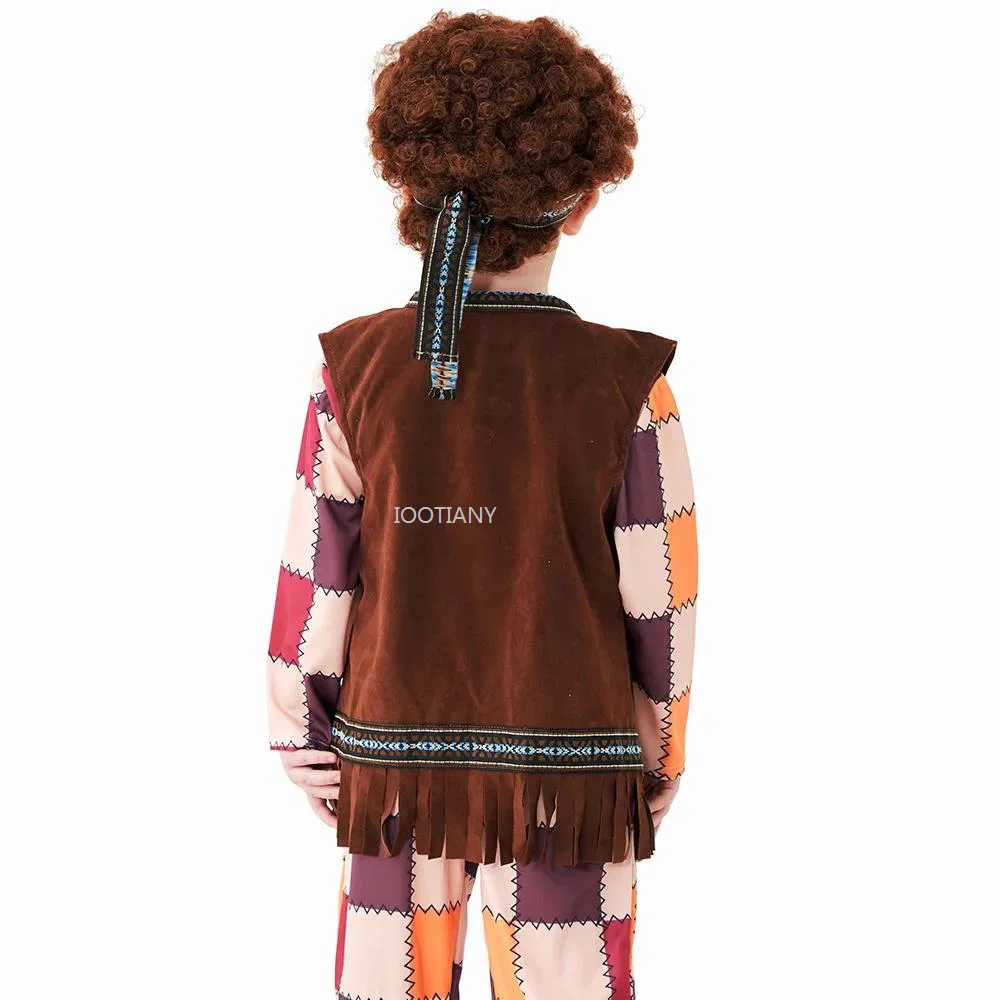 День защиты детей клетчатая одежда в стиле хип-хоп детские костюмы ретро 1970-х