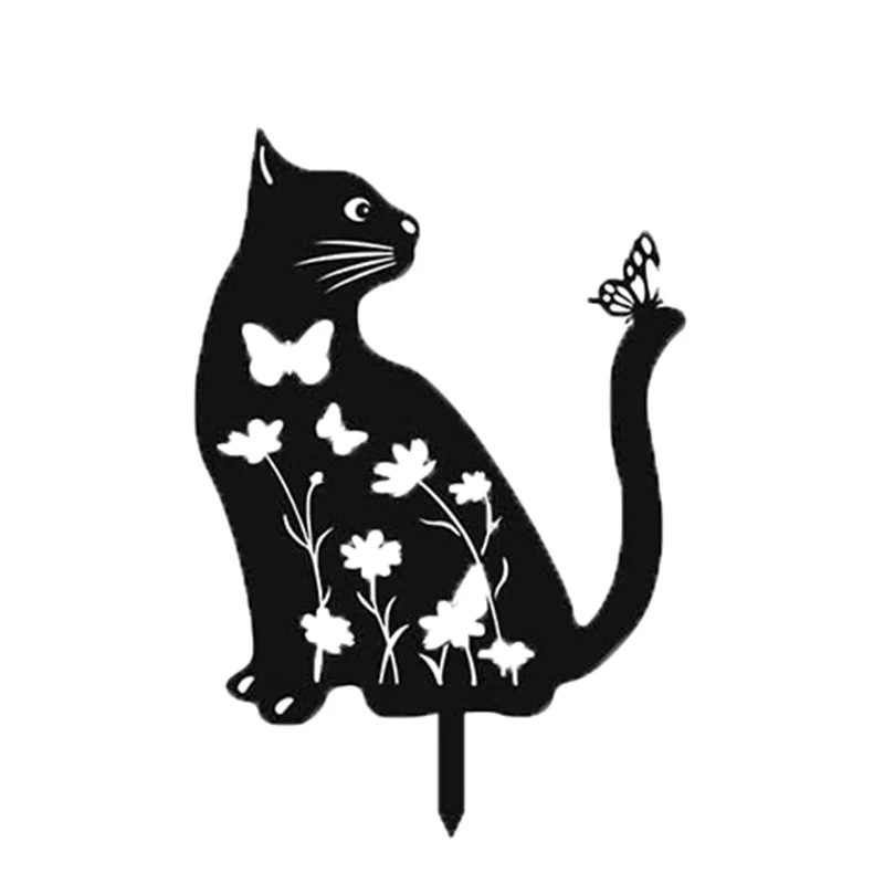 Очаровательный Садовый Кол Для Кошек Металлический Декоративный Уличный Двор