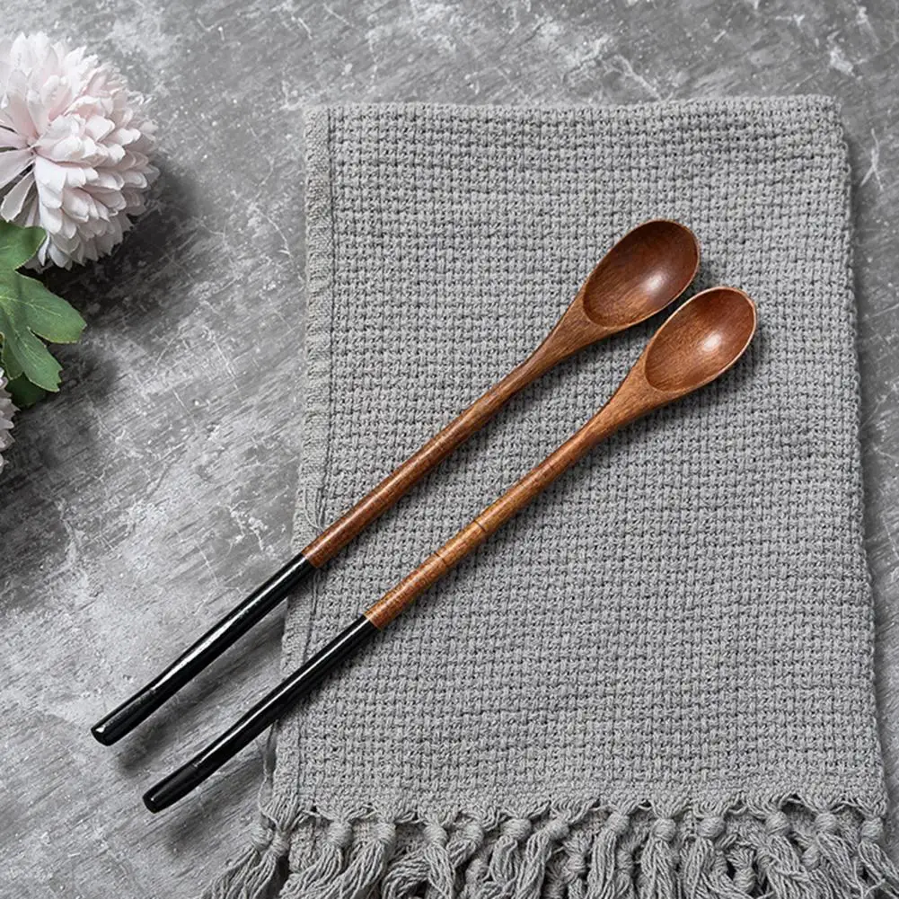 

Stirring Spoon Food Grade Heat Resistant Wood Reusable Coffee Soup Mixing Spoon Cooking Utensils for Home