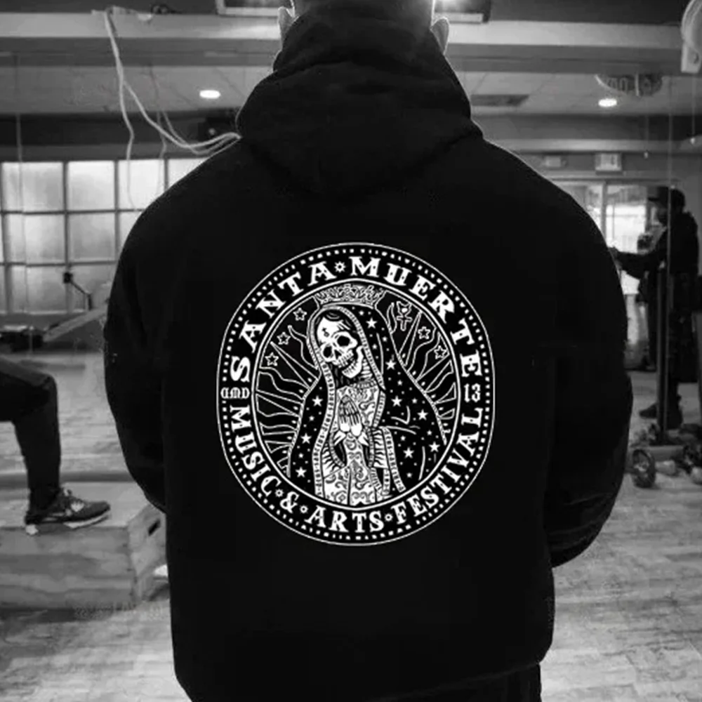 Хлопковая толстовка с капюшоном Tolstovka La Santa Death