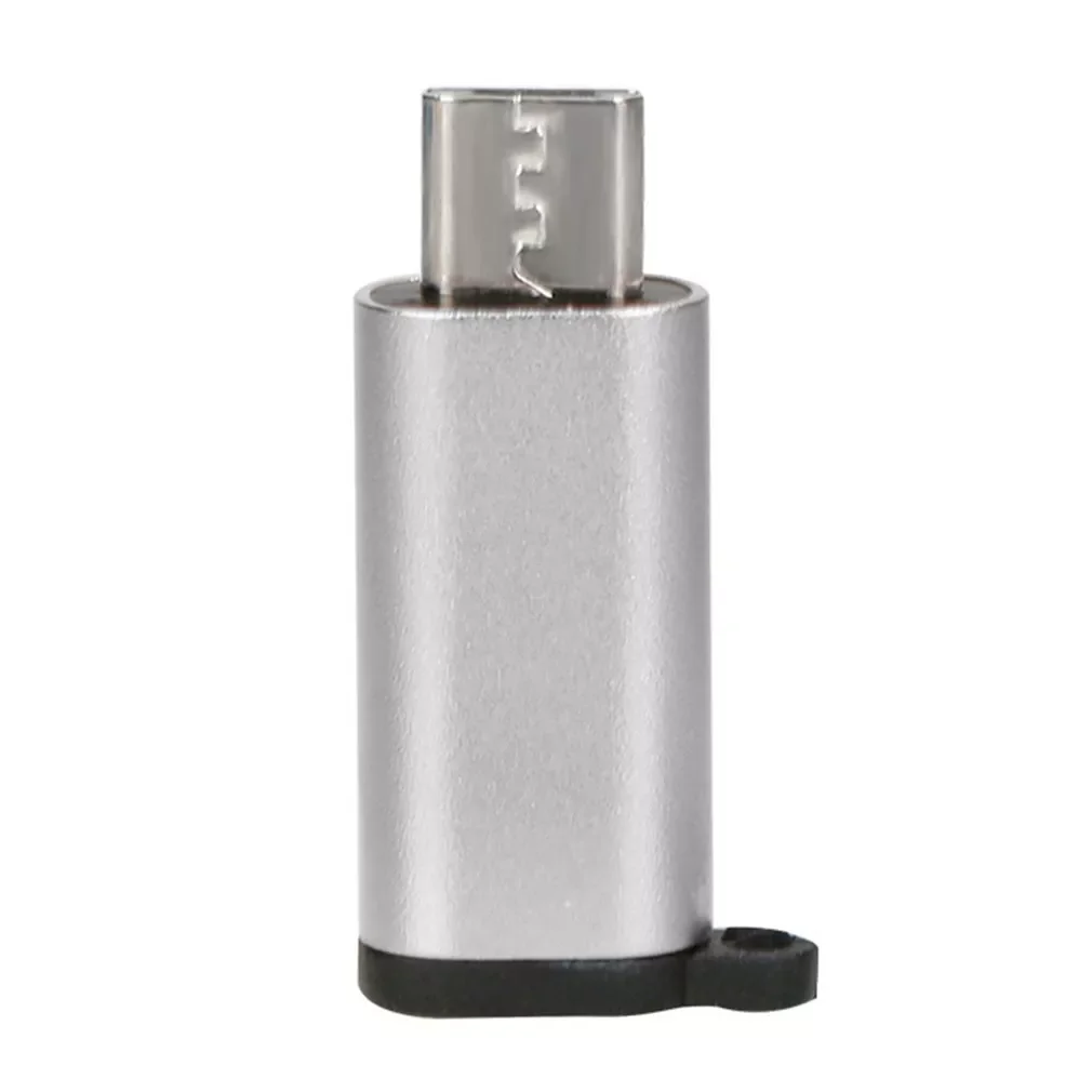 

Mini Portable Aluminum USB-C to Micro USB Adapter with Keychain Anti-lost USB Type-C to Micro USB Convert Connector