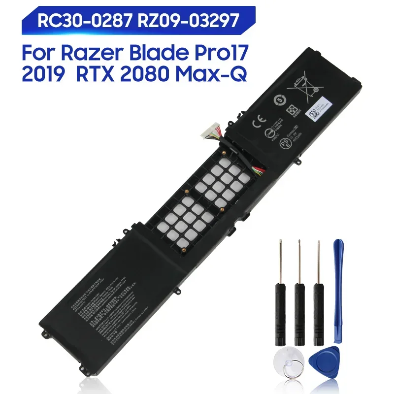 Фото Аккумулятор RC30-0287 для Razer Blade Pro17 2019 RTX 2080 Max-Q, перезаряжаемые литий-ионные батареи, 4583 мАч №5