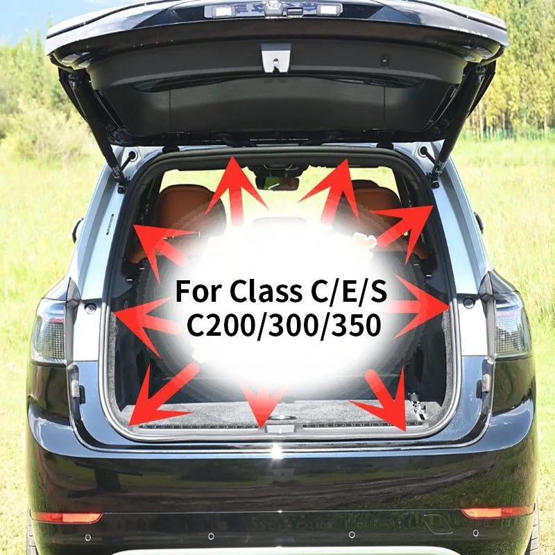 Фото Уплотнительные ленты для дверных рам Mercedes-Benz C-класса, E-класса, S-класса, C200, 300, 350, резиновые уплотнители (без меха), 1 шт., водонепроницаемая лента для багажника №2