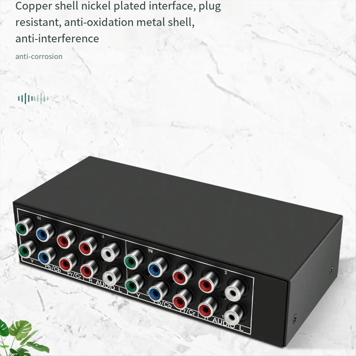 Фото A72Z 4x1 Компонентный видеопереключатель YPbPr YCbCr с аудиовыходом DSW41, панельный кнопочный переключатель CVBS 720P, металлический корпус №3