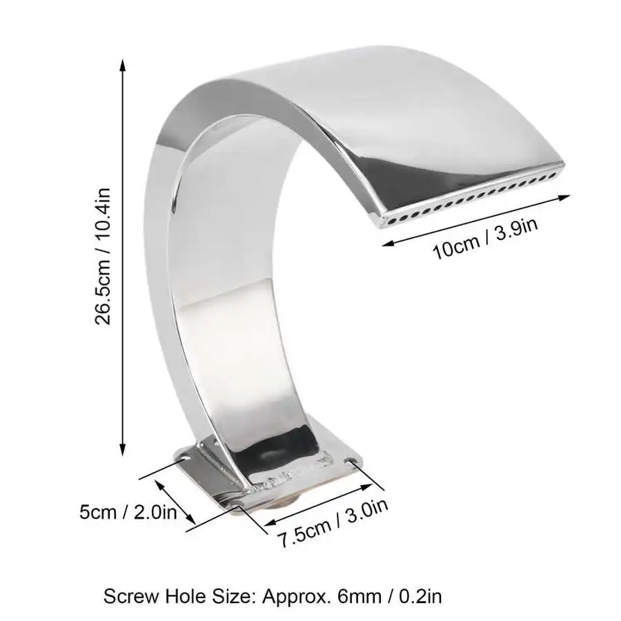 Водяной фонтан для бассейна G1 дизайнерская круглая дуга с внутренней резьбой