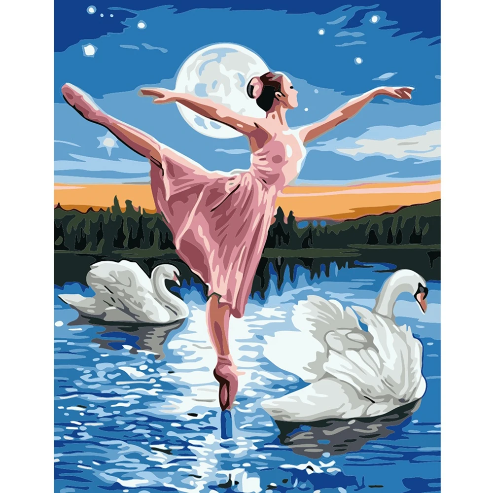 Набор для рисования с красками картина по номерам рисование 26 цветов 40x50 | Дом и