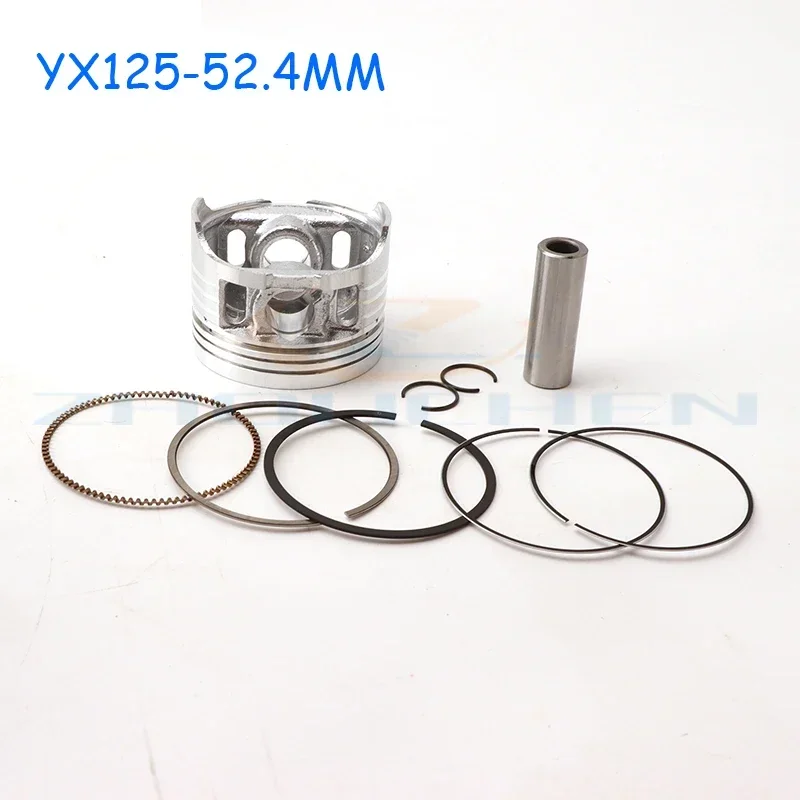 Фото Подходит для китайского двигателя YX 125cc 153FMI Apollo Small MX 125 YCF Pit Dirt Bike, высококачественный комплект поршня двигателя 52,4 мм YX125 №4