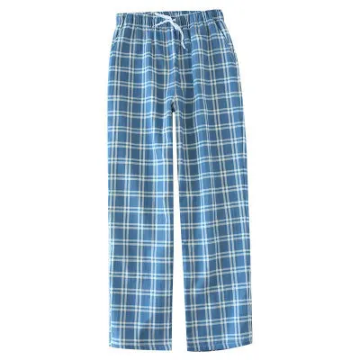 New Plaid Cotton Loose Men Pajama Pants Home Clothing Trousers Home Pants For Man Male Pyjama Bottoms Sleepwear Elastic Waist