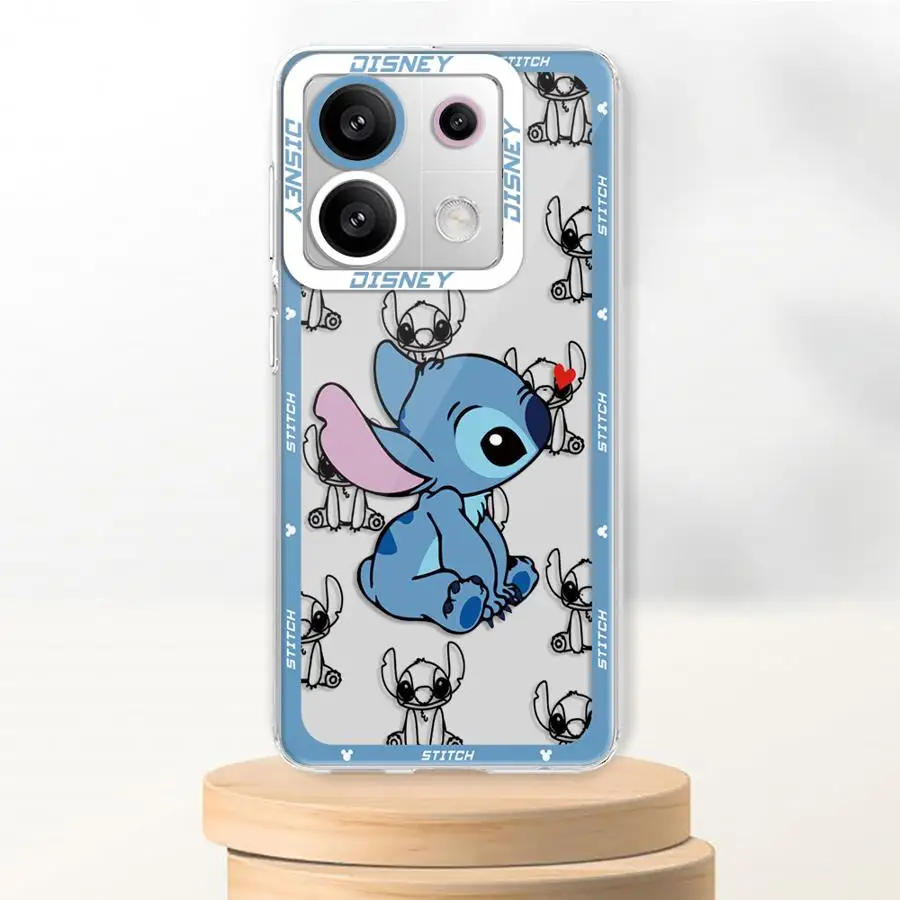 Disney Stitch Case for Xiaomi Redmi Note 11Pro 9 11s 12 Pro Plus 10 11 9s 10s 13 10Pro 12s 9Pro Soft Phone Cover Capa