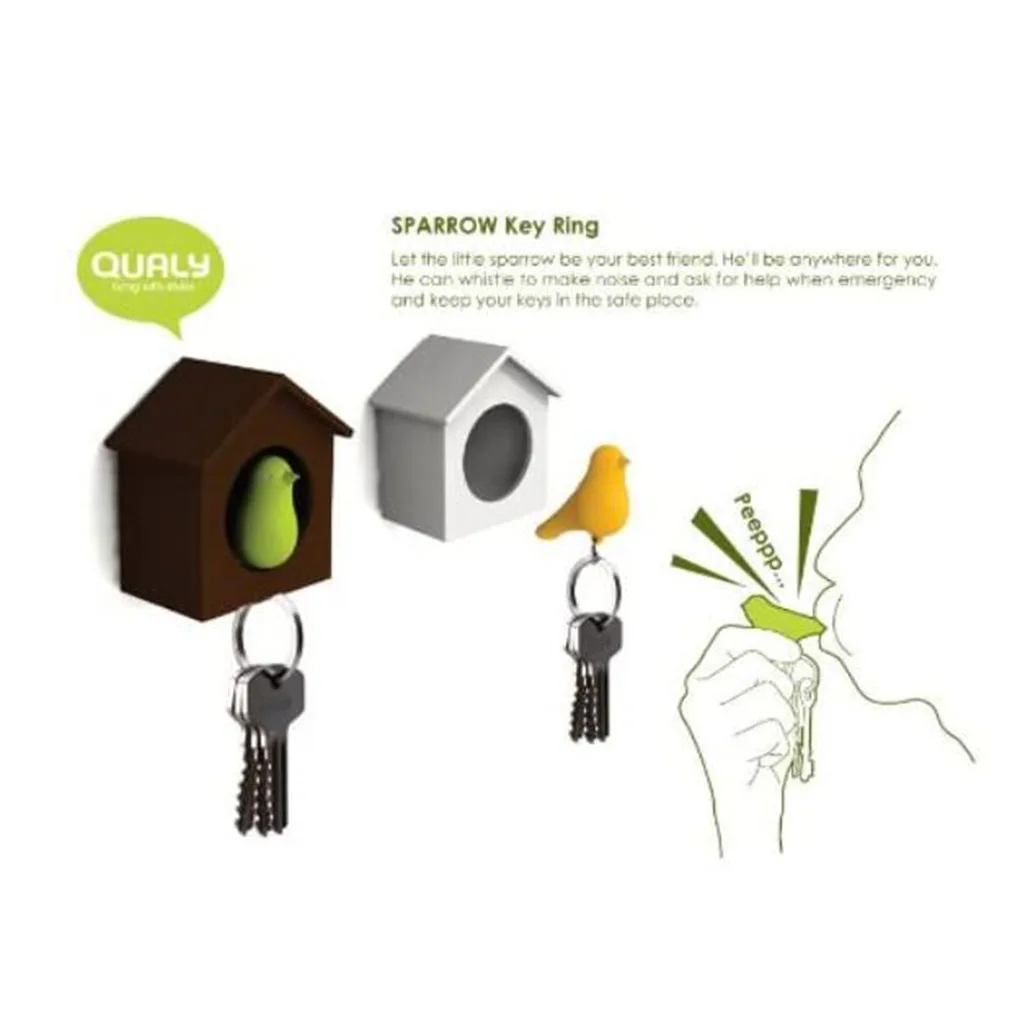 

Plastic Birdhouse Key Ring Hook Wall Mounted Green Bird Keychain Holder Mini White Birdhouse Key Hanger Decoration Supplies