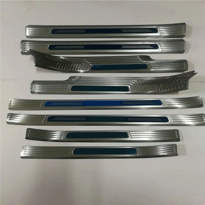 

8pcs Car Door Sill Scuff Plate Welcome Pedal Protector Pedal Step Cover for Volvo Xc40 Xc60 Xc90 2015-2021