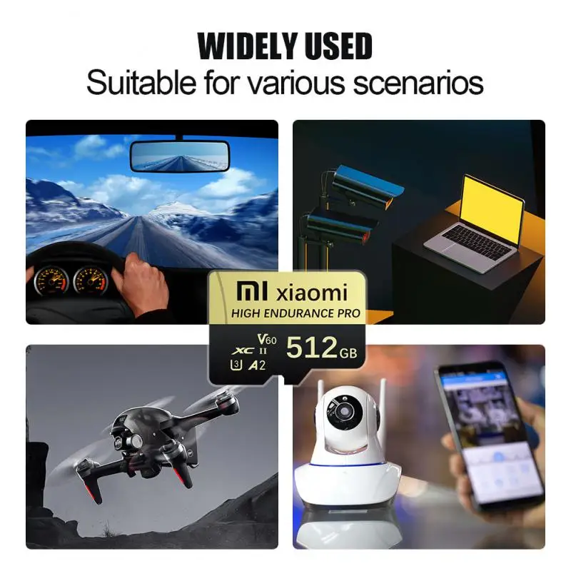 Оригинальная высокоскоростная карта Xiaomi Micro TF SD Card 2TB Memory 1TB Flash для камеры