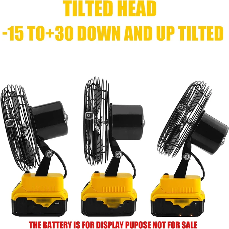 Портативный вентилятор для кемпинга беспроводной Рабочий Dewalt с литий-ионной