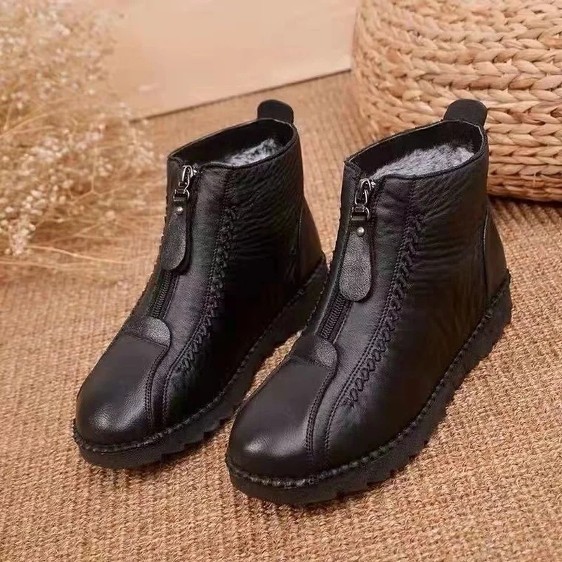 

2022 Winter Women Boots Fashion Warm Female Botines Flat-Bottom Comfortable Short Bare Boot Woman Waterproof Snow Botines Mujer